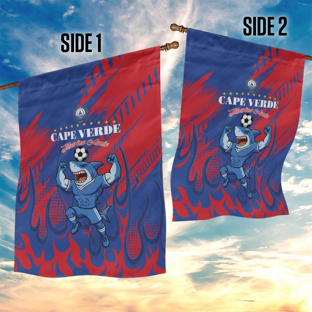 Cape Verde Football Garden Flag Blue Sharks - Pride of the Islands - African Pride