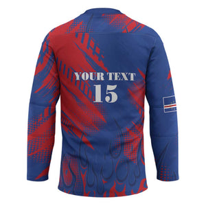 Custom Cape Verde Football Hockey Jersey One Team One Victory