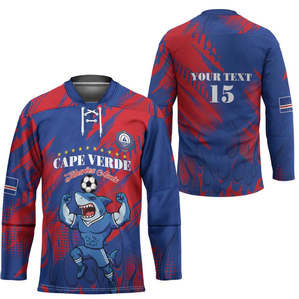 Custom Cape Verde Football Hockey Jersey One Team One Victory