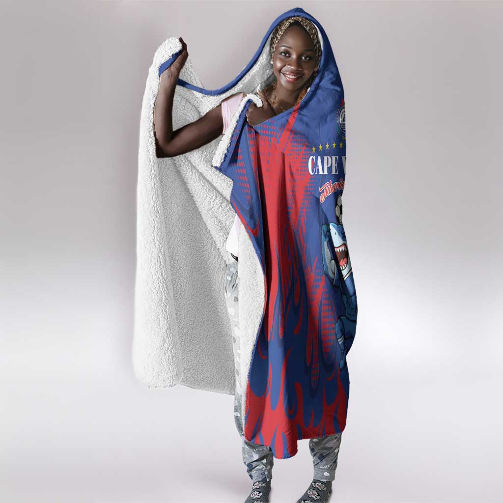 Cape Verde Football Hooded Blanket Blue Sharks - Pride of the Islands - African Pride