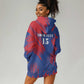Custom Cape Verde Football Hoodie Dress Blue Sharks - Pride of the Islands - African Pride