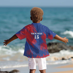 Custom Cape Verde Football Kid Hawaiian Shirt Blue Sharks - Pride of the Islands - African Pride