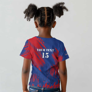 Custom Cape Verde Football Kid T shirt Blue Sharks - Pride of the Islands - African Pride