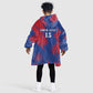 Custom Cape Verde Football Kid Wearable Blanket Hoodie Blue Sharks - Pride of the Islands - African Pride