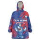 Custom Cape Verde Football Kid Wearable Blanket Hoodie Blue Sharks - Pride of the Islands - African Pride