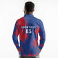 Custom Cape Verde Football Long Sleeve Polo Shirt Blue Sharks - Pride of the Islands - African Pride