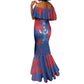 Custom Cape Verde Football Mermaid Dress Blue Sharks - Pride of the Islands - African Pride
