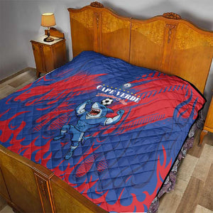 Cape Verde Football Quilt Blue Sharks - Pride of the Islands - African Pride