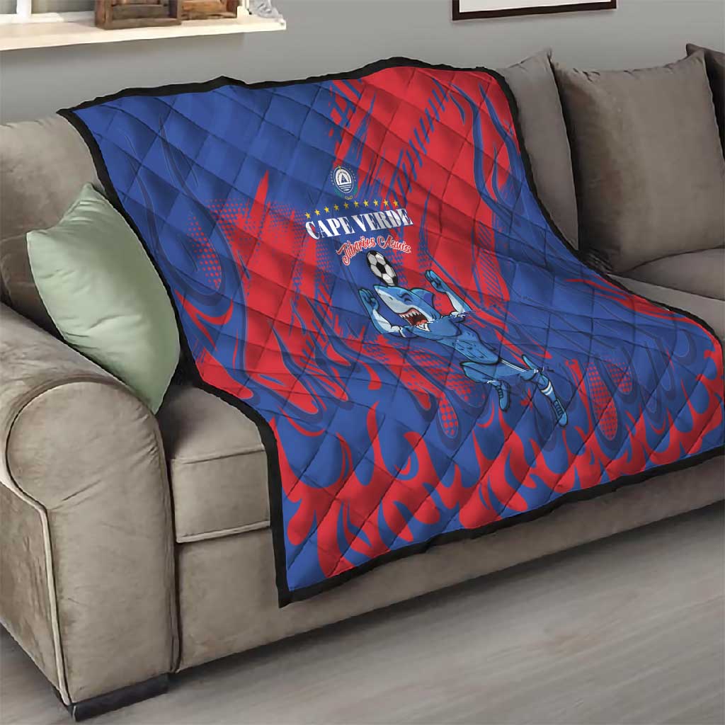 Cape Verde Football Quilt Blue Sharks - Pride of the Islands - African Pride