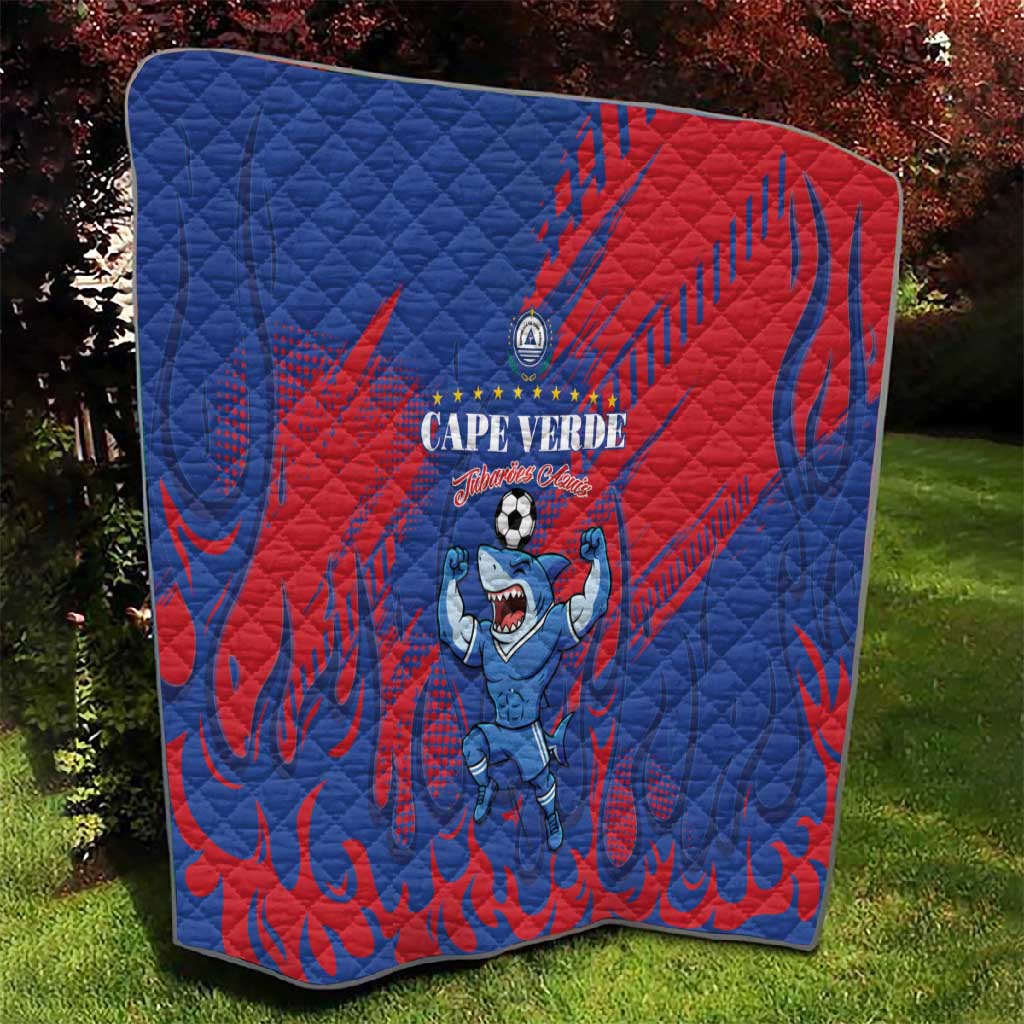 Cape Verde Football Quilt Blue Sharks - Pride of the Islands - African Pride
