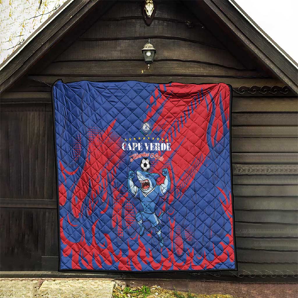 Cape Verde Football Quilt Blue Sharks - Pride of the Islands - African Pride