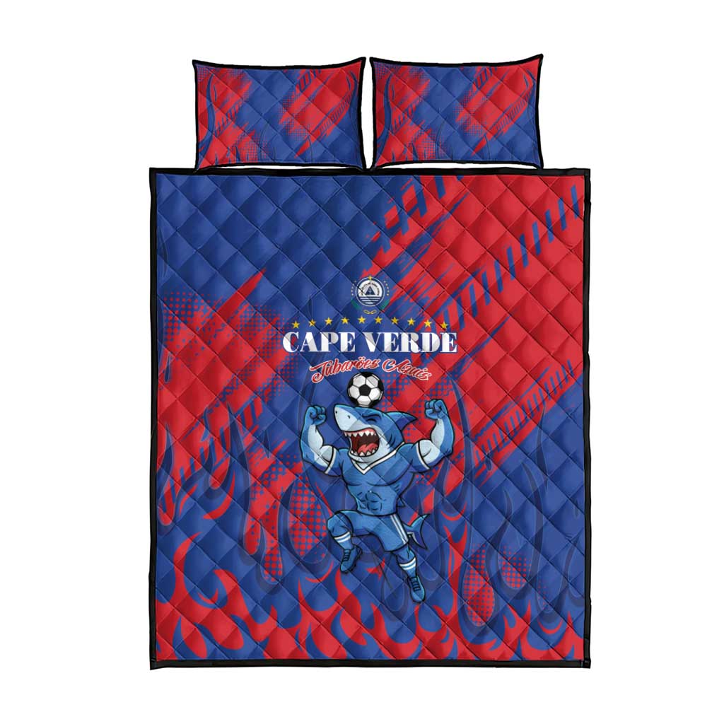 Cape Verde Football Quilt Bed Set Blue Sharks - Pride of the Islands - African Pride
