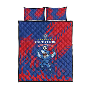 Cape Verde Football Quilt Bed Set Blue Sharks - Pride of the Islands - African Pride