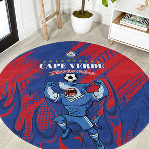 Cape Verde Football Round Carpet Blue Sharks - Pride of the Islands - African Pride