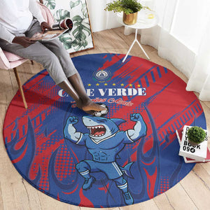 Cape Verde Football Round Carpet Blue Sharks - Pride of the Islands - African Pride