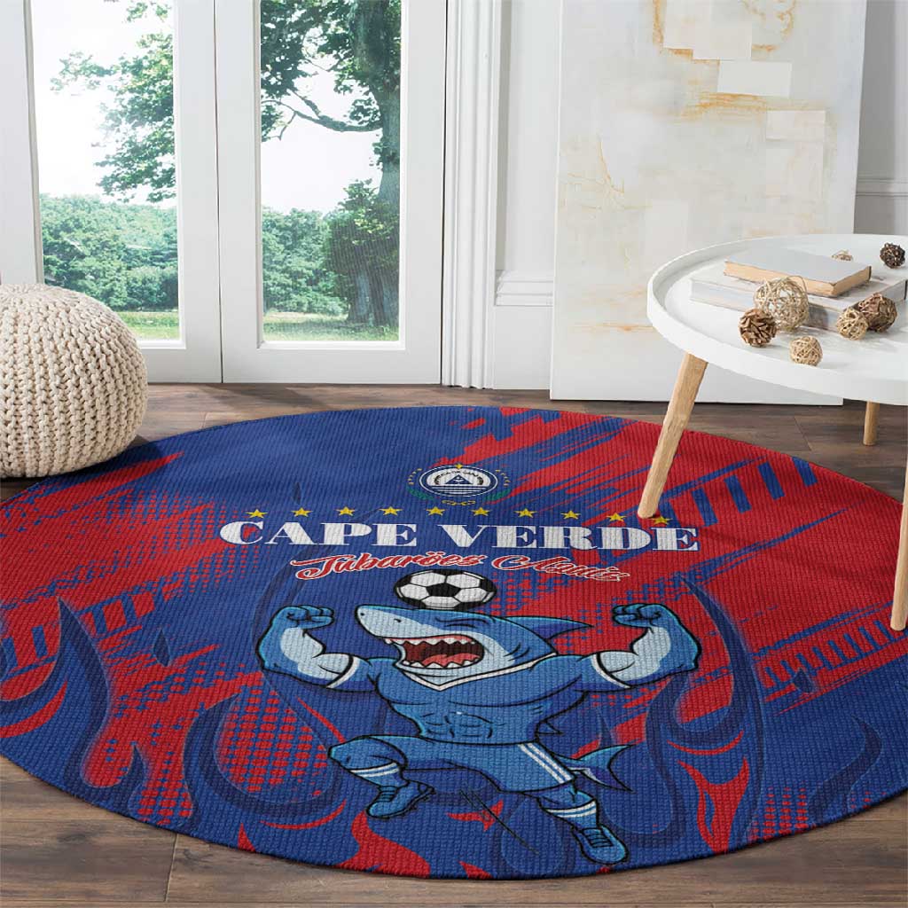 Cape Verde Football Round Carpet Blue Sharks - Pride of the Islands - African Pride