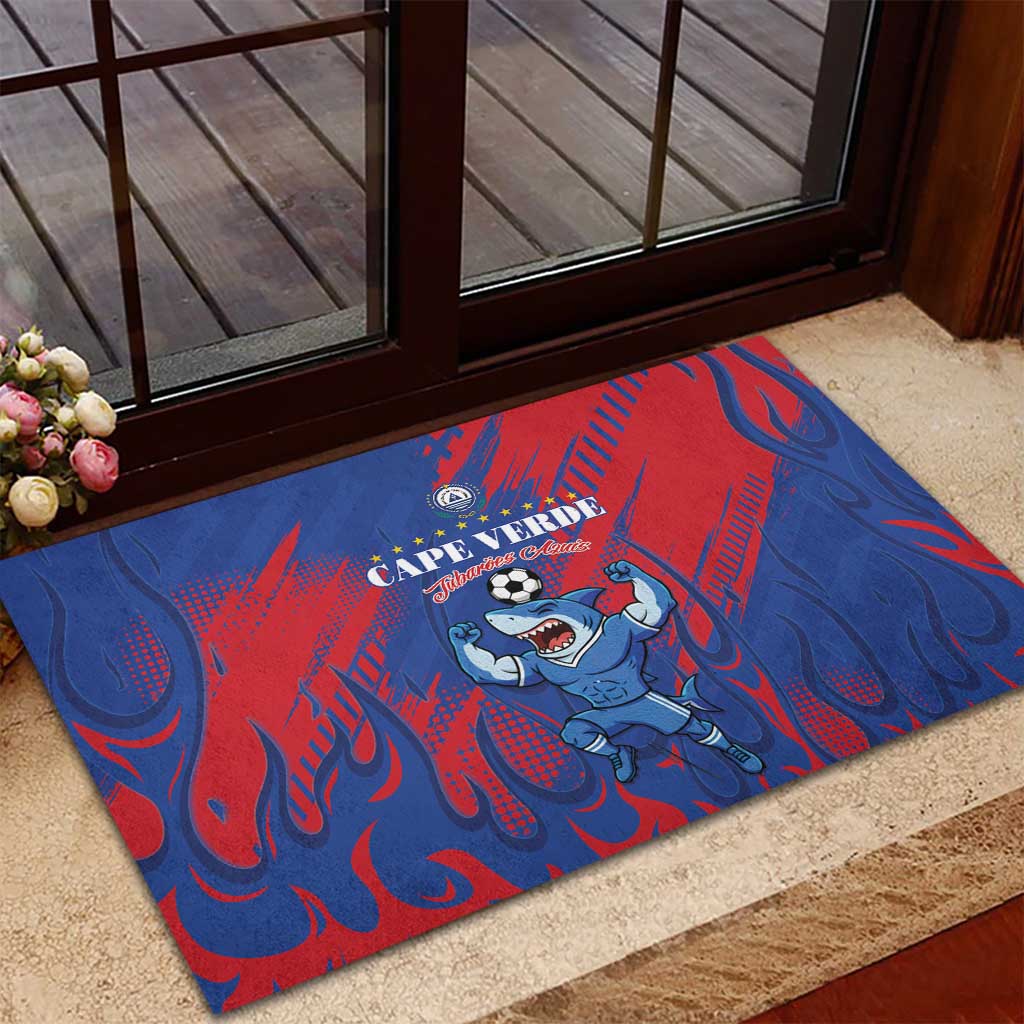 Cape Verde Football Rubber Doormat Blue Sharks - Pride of the Islands - African Pride