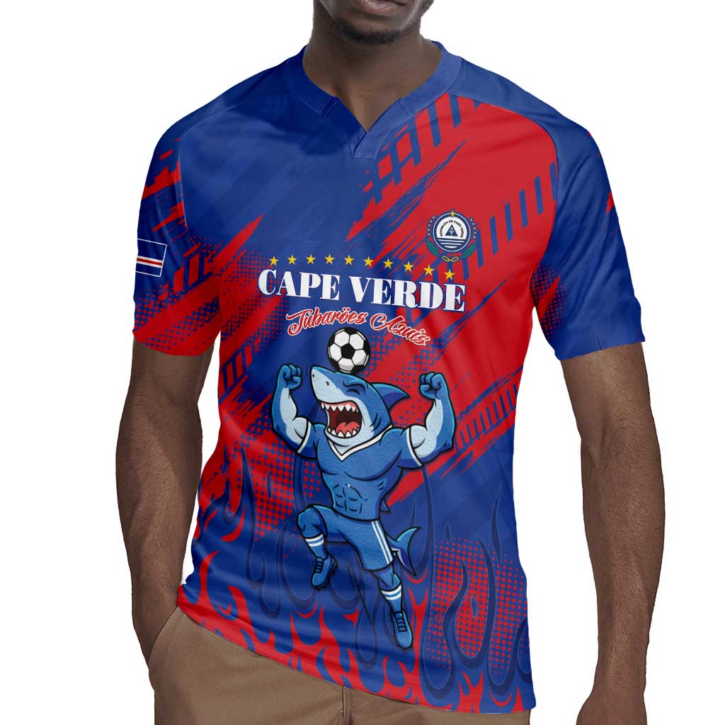 Custom Cape Verde Football Rugby Jersey Blue Sharks - Pride of the Islands - African Pride