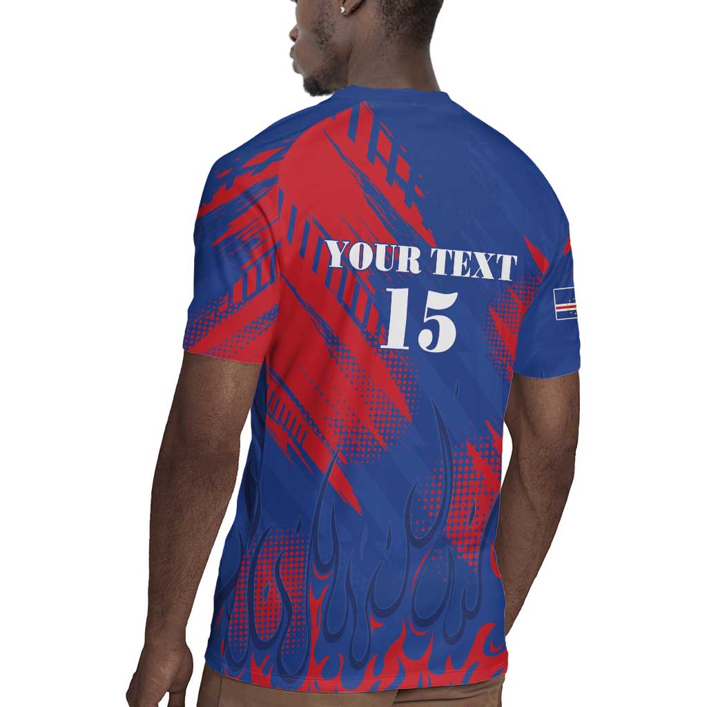 Custom Cape Verde Football Rugby Jersey Blue Sharks - Pride of the Islands - African Pride