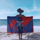 Cape Verde Football Sarong Blue Sharks - Pride of the Islands - African Pride