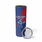 Custom Cape Verde Football Skinny Tumbler Blue Sharks - Pride of the Islands - African Pride