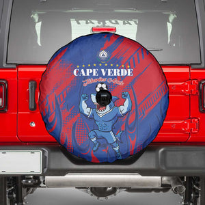 Cape Verde Football Spare Tire Cover Blue Sharks - Pride of the Islands - African Pride