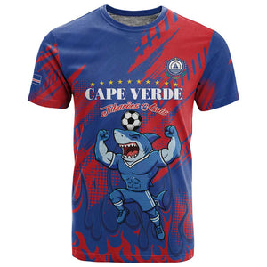 Custom Cape Verde Football T shirt Blue Sharks - Pride of the Islands - African Pride
