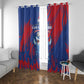 Cape Verde Football Window Curtain Blue Sharks - Pride of the Islands - African Pride