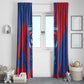 Cape Verde Football Window Curtain Blue Sharks - Pride of the Islands - African Pride