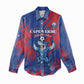 Custom Cape Verde Football Women Casual Shirt Blue Sharks - Pride of the Islands - African Pride