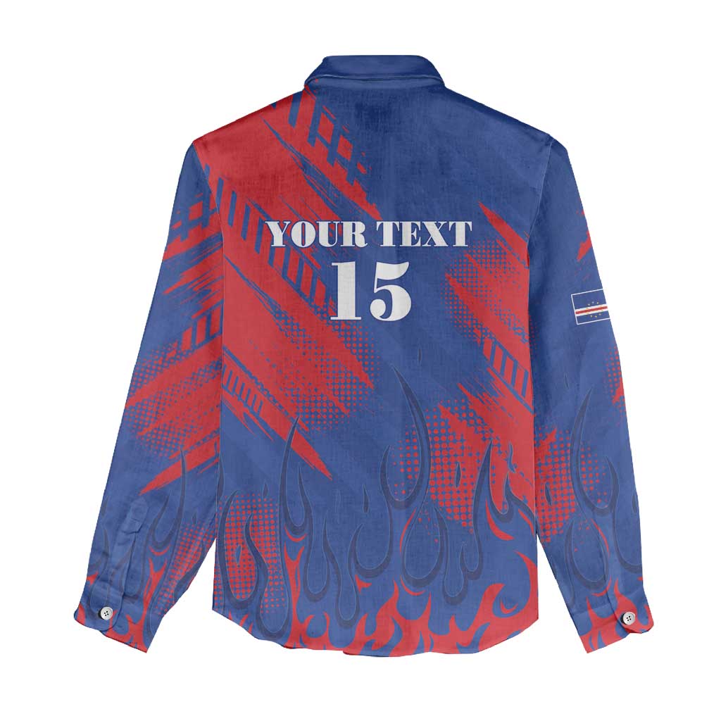 Custom Cape Verde Football Women Casual Shirt Blue Sharks - Pride of the Islands - African Pride