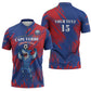 Custom Cape Verde Football Zipper Polo Shirt One Team One Victory
