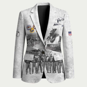 Red Tails Aviators Blazer WWII Heroes Tribute Retro Style