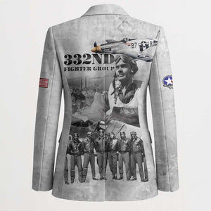 Red Tails Aviators Blazer WWII Heroes Tribute Retro Style