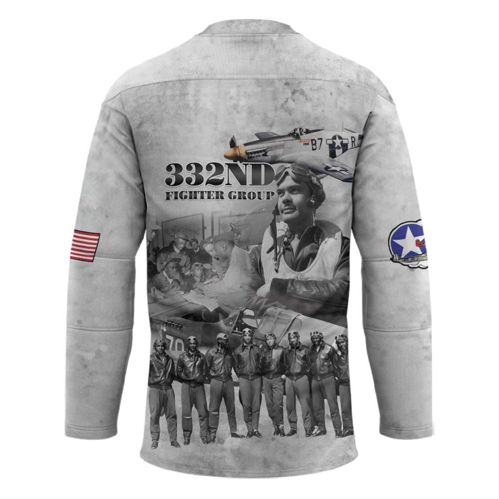Red Tails Aviators Hockey Jersey WWII Heroes Tribute Retro Style
