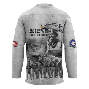 Red Tails Aviators Hockey Jersey WWII Heroes Tribute Retro Style