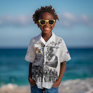 Legends of the Red Tails Kid Hawaiian Shirt Freedom Flyers Retro Style - African Pride