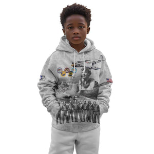 Legends of the Red Tails Kid Hoodie Freedom Flyers Retro Style - African Pride