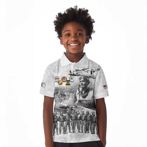 Legends of the Red Tails Kid Polo Shirt Freedom Flyers Retro Style - African Pride