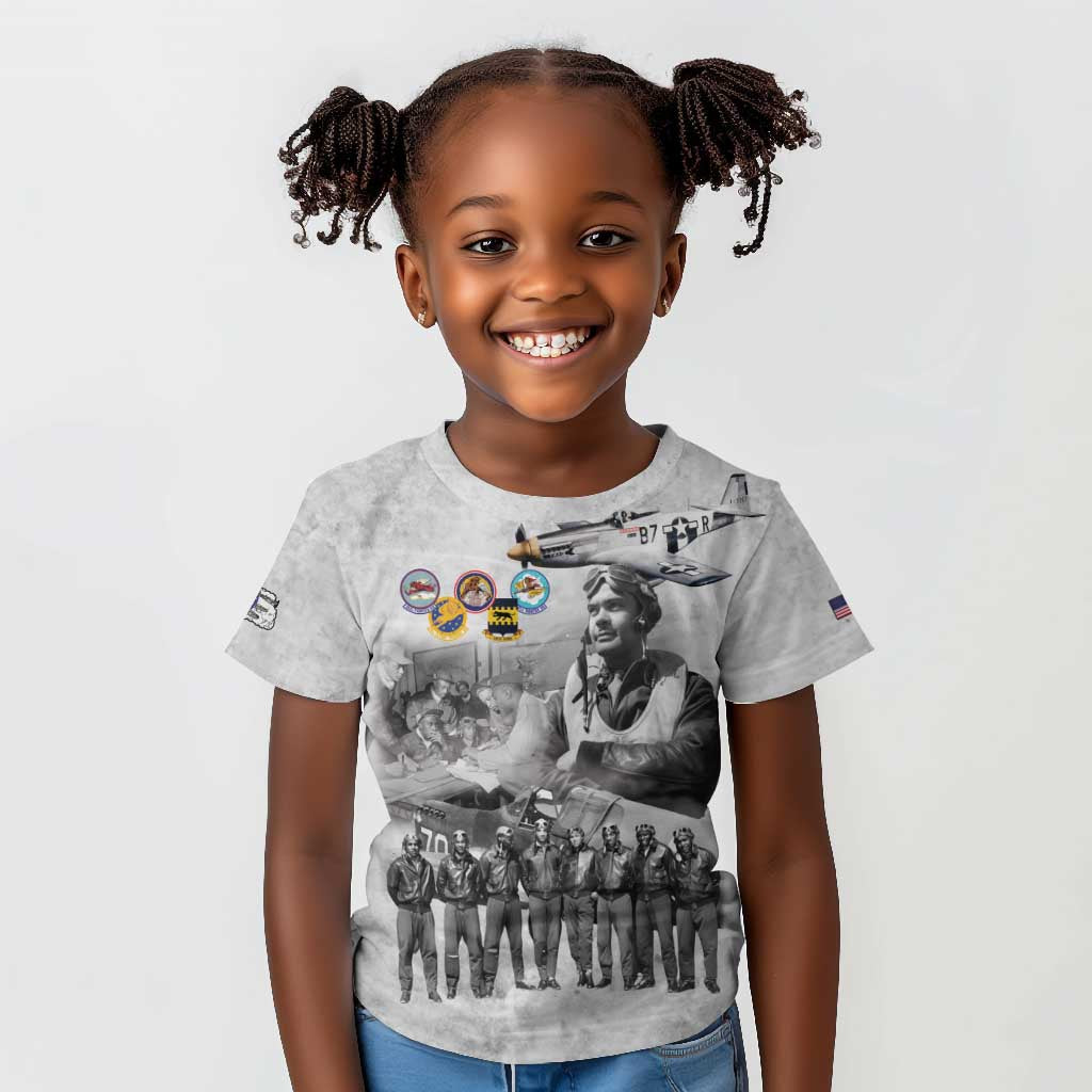 Legends of the Red Tails Kid T shirt Freedom Flyers Retro Style - African Pride