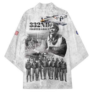 Red Tails Aviators Kimono WWII Heroes Tribute Retro Style