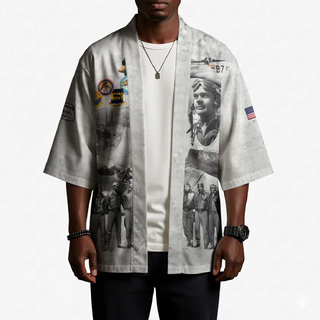 Red Tails Aviators Kimono WWII Heroes Tribute Retro Style