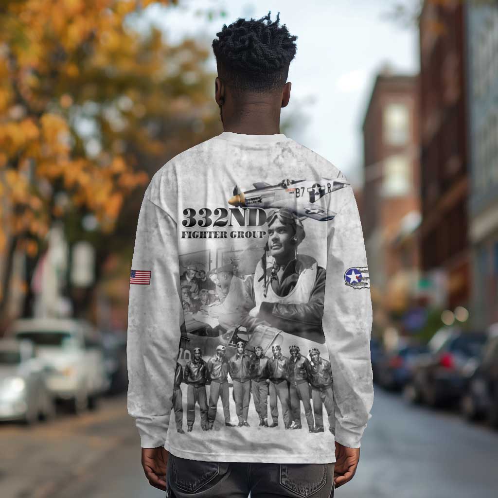 Legends of the Red Tails Long Sleeve Shirt Freedom Flyers Retro Style - African Pride