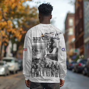 Legends of the Red Tails Long Sleeve Shirt Freedom Flyers Retro Style - African Pride