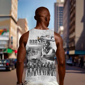 Legends of the Red Tails Men Tank Top Freedom Flyers Retro Style - African Pride