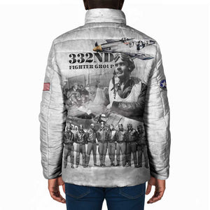 Red Tails Aviators Padded Jacket WWII Heroes Tribute Retro Style