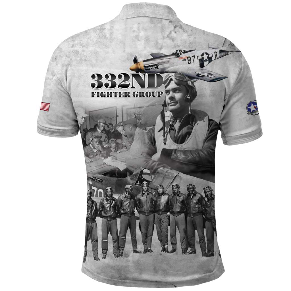 Legends of the Red Tails Polo Shirt Freedom Flyers Retro Style - African Pride