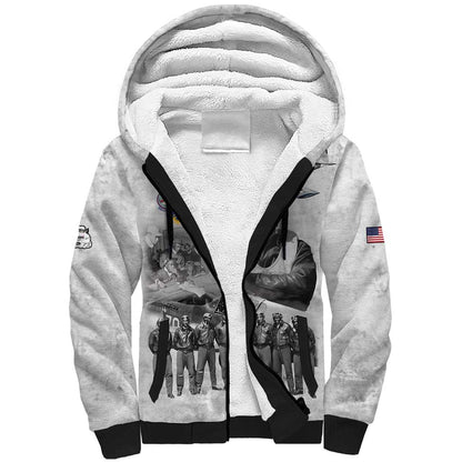 Legends of the Red Tails Sherpa Hoodie Freedom Flyers Retro Style - African Pride