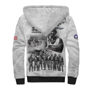 Legends of the Red Tails Sherpa Hoodie Freedom Flyers Retro Style - African Pride