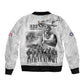 Legends of the Red Tails Sleeve Zip Bomber Jacket Freedom Flyers Retro Style - African Pride